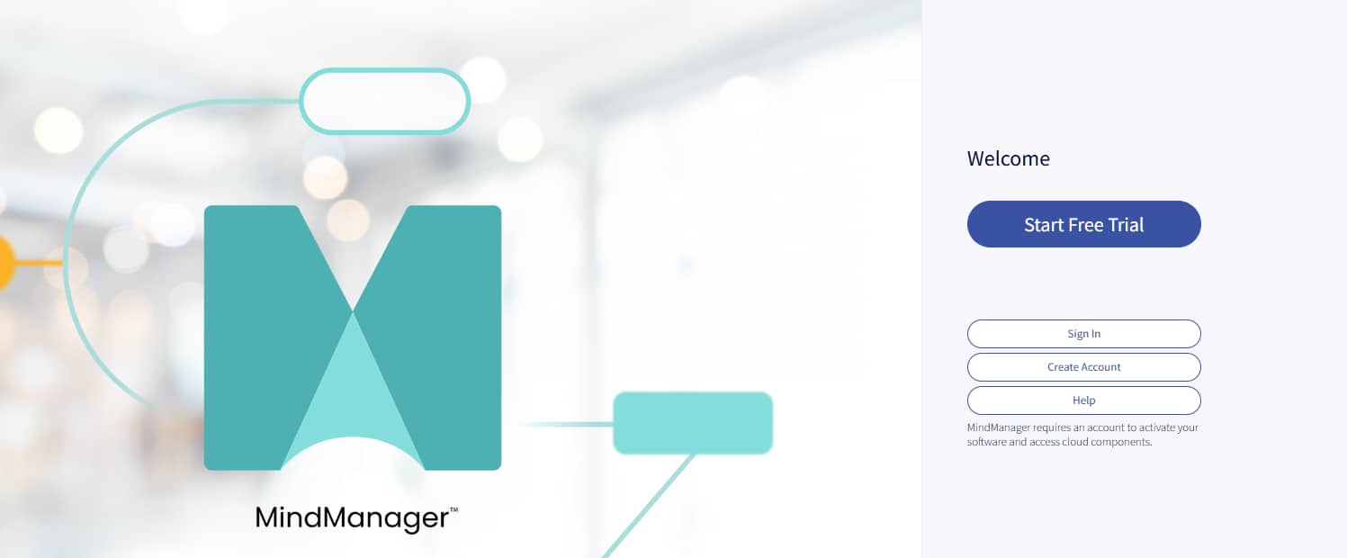 Sign in or sign up for a MindManager account