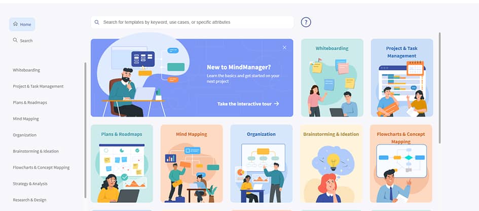 Select "New" and choose a template from the library