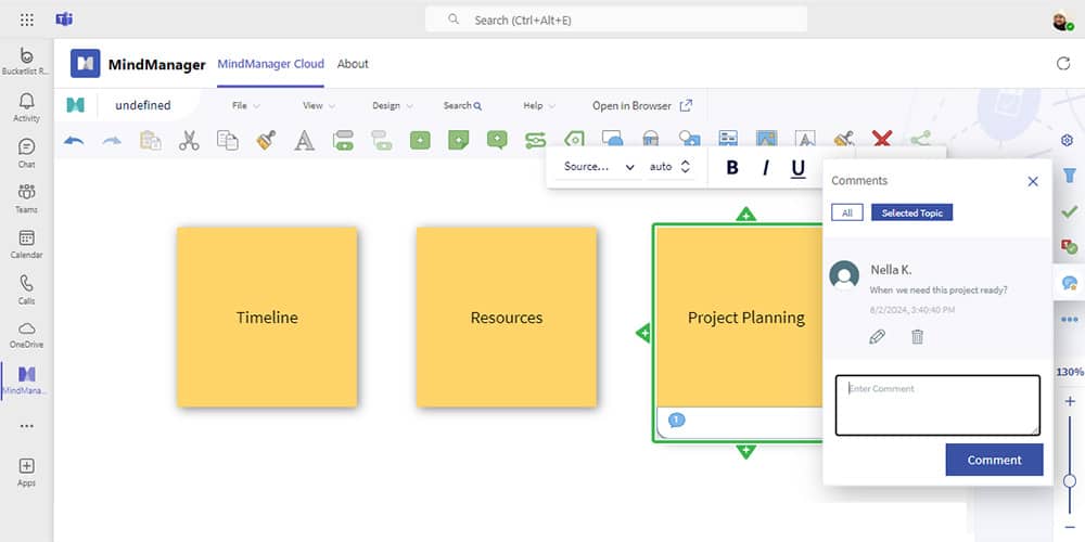 Keep tasks and projects in view