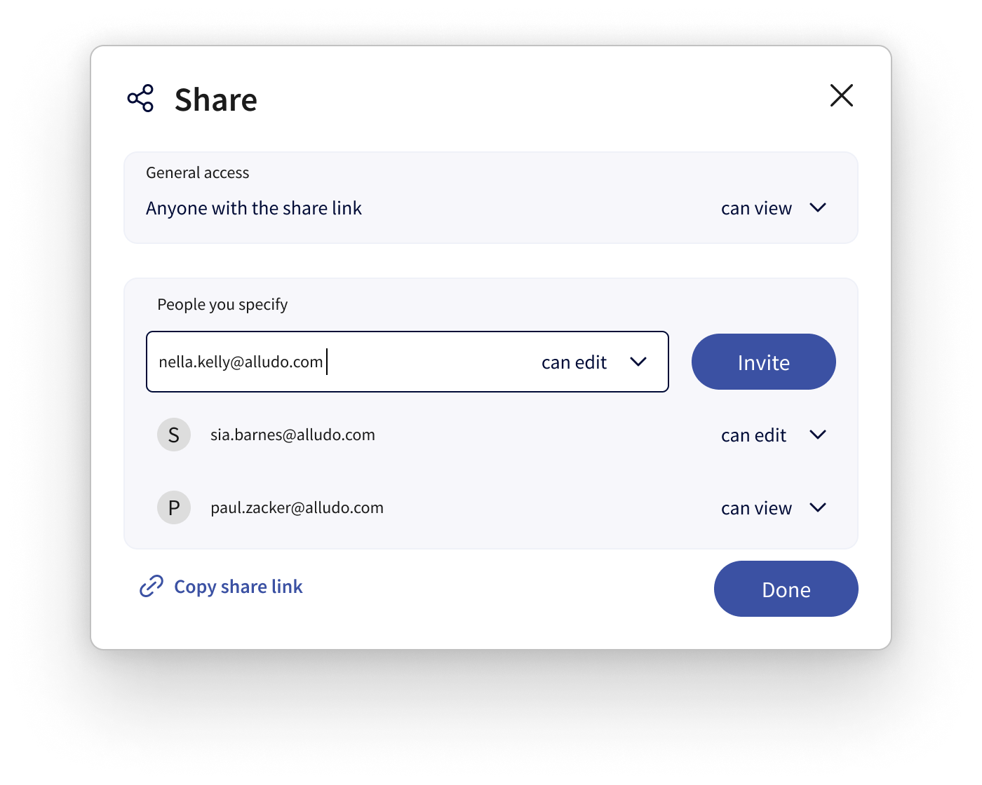 Exporting and sharing