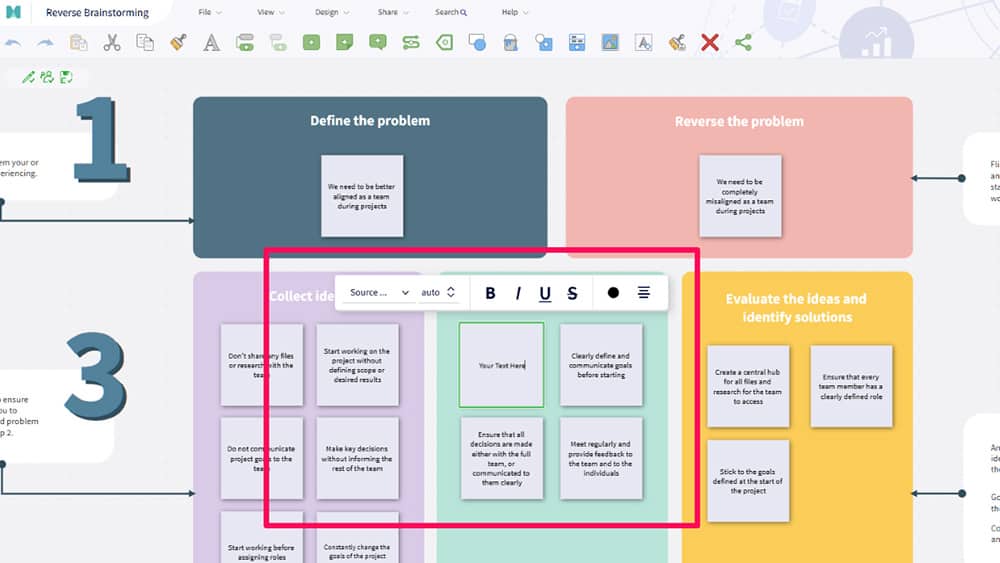 4. Customize your SWOT chart
